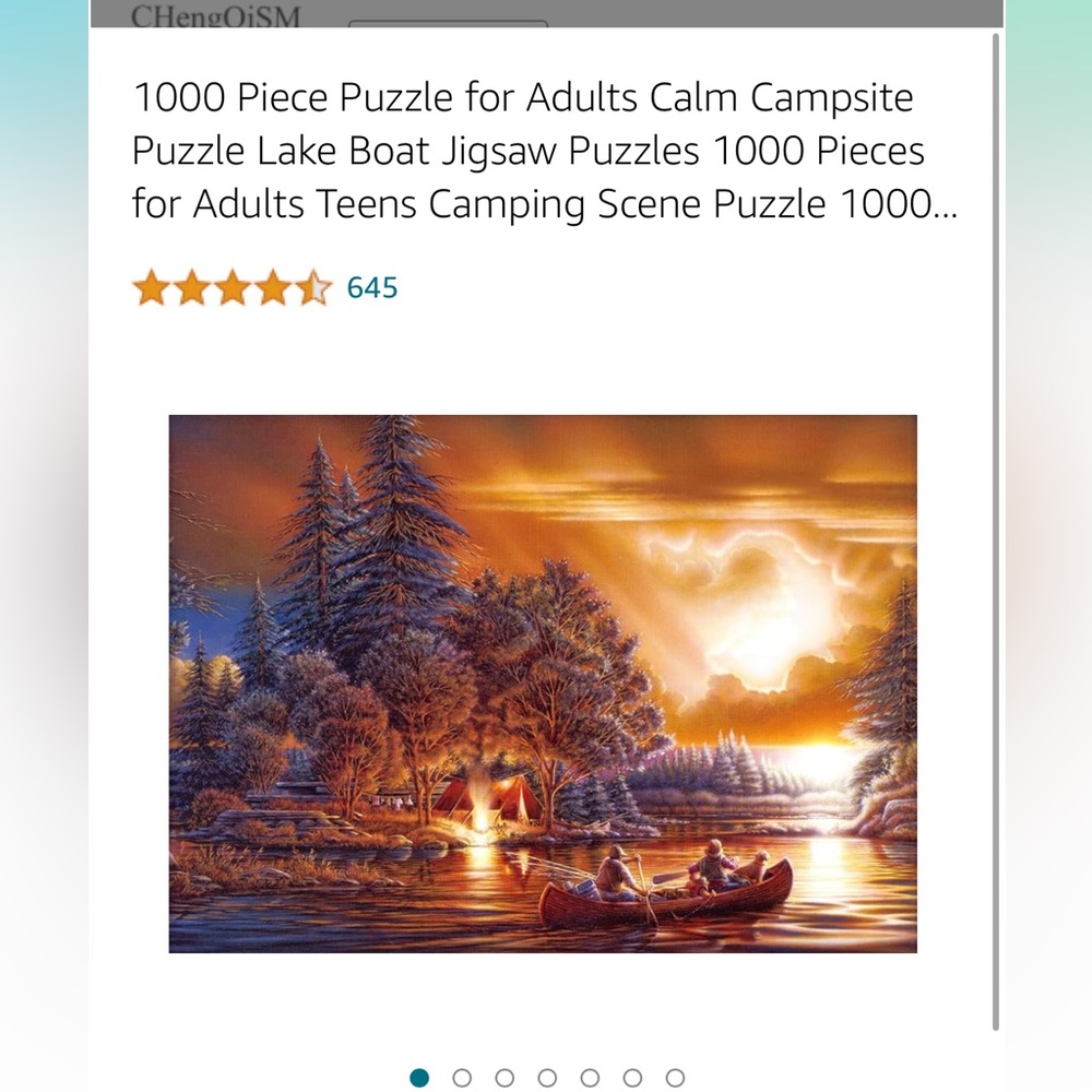 CHengQiSM jigsaw puzzles - cozy lake - NWT -1000 pieces - out of stock